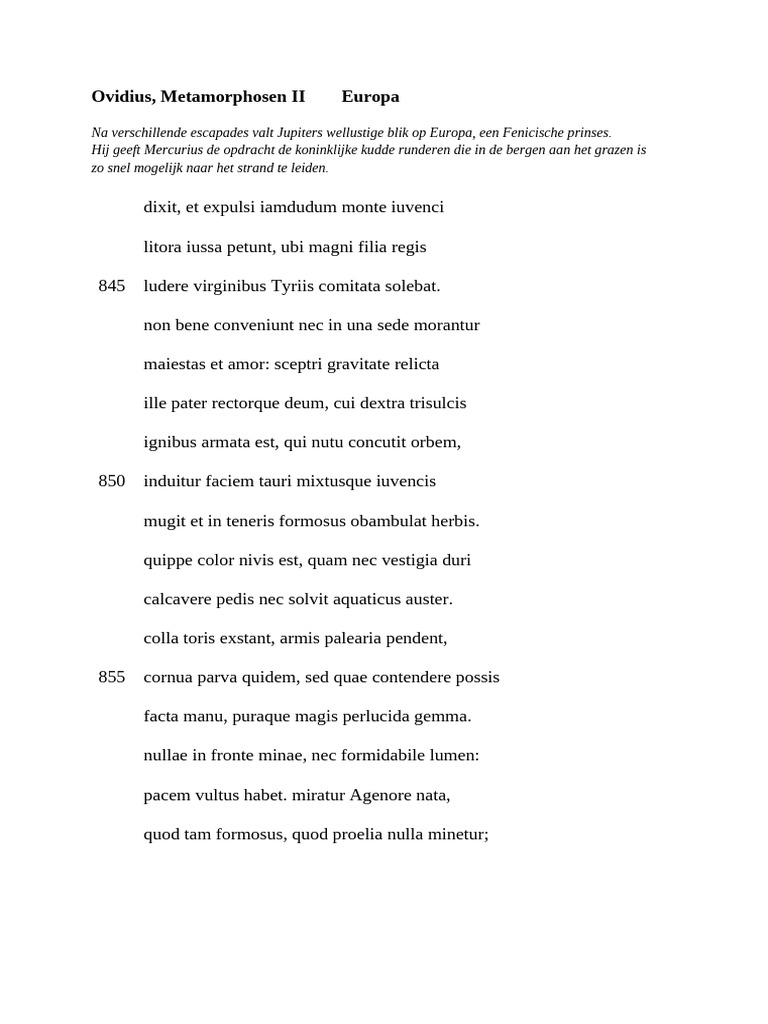Ovidius europa tekst pdf