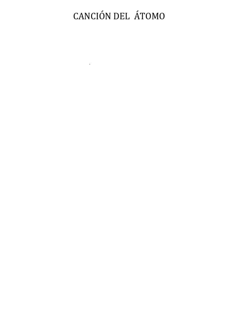 Canción Del Átomo | PDF