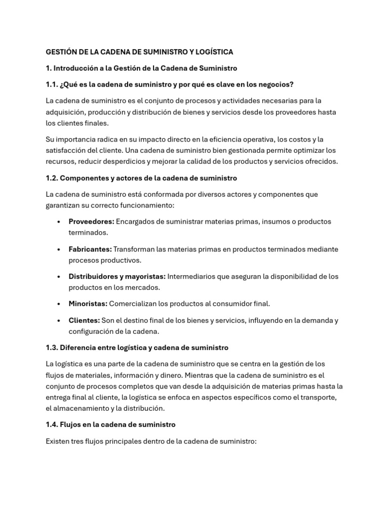 Optimización de la Cadena de Suministro | PDF | Cadena de suministro ...