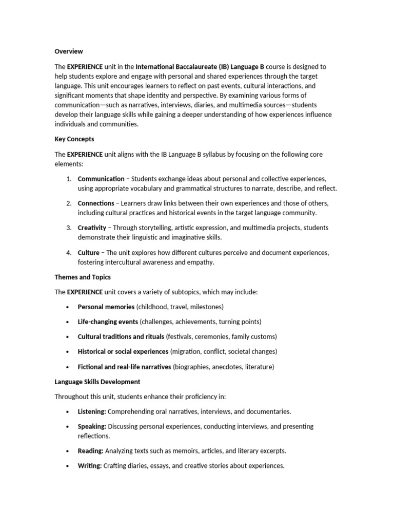 EXPERIENCE INTRODUCTION. | PDF | Narrative | Storytelling