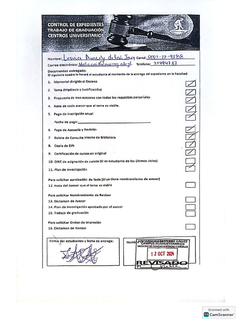Expediente para Aprobación de Tema. | PDF