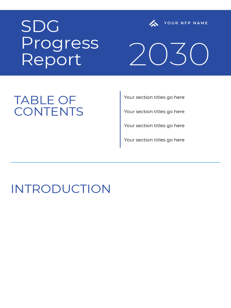 2030 SDG Progress Report Overview | PDF | Infographics | Sustainability