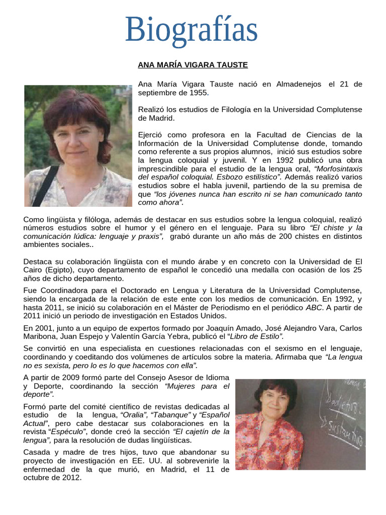 1 biografia ANA MARÍA VIGARA TAUSTE PDF Lingüística Comunicación