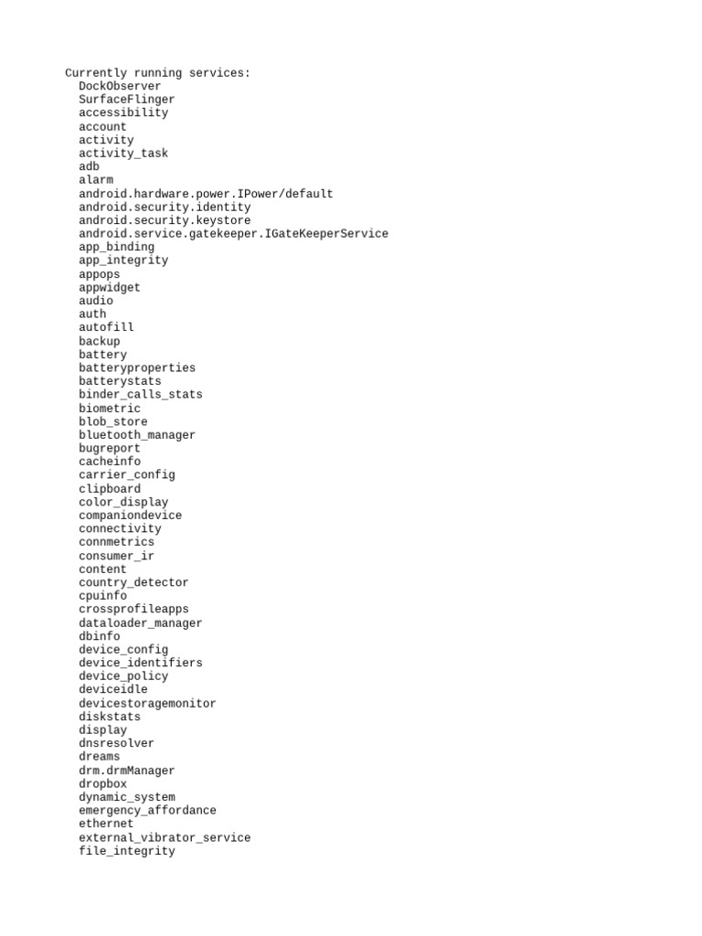 Android Services and DockObserver Dump | PDF | Computer Graphics ...