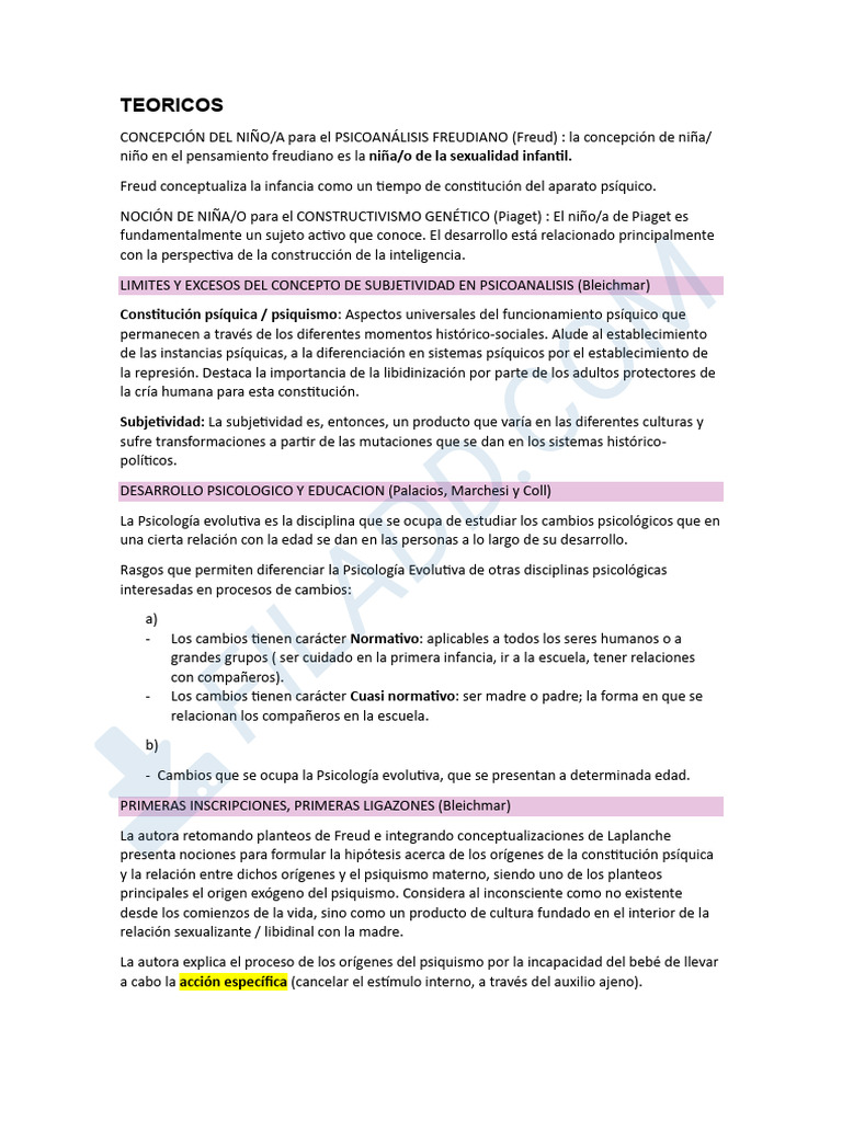 RESUMEN FILAD - 1er Parcial 3 | PDF | Sicología | Psique (psicología)