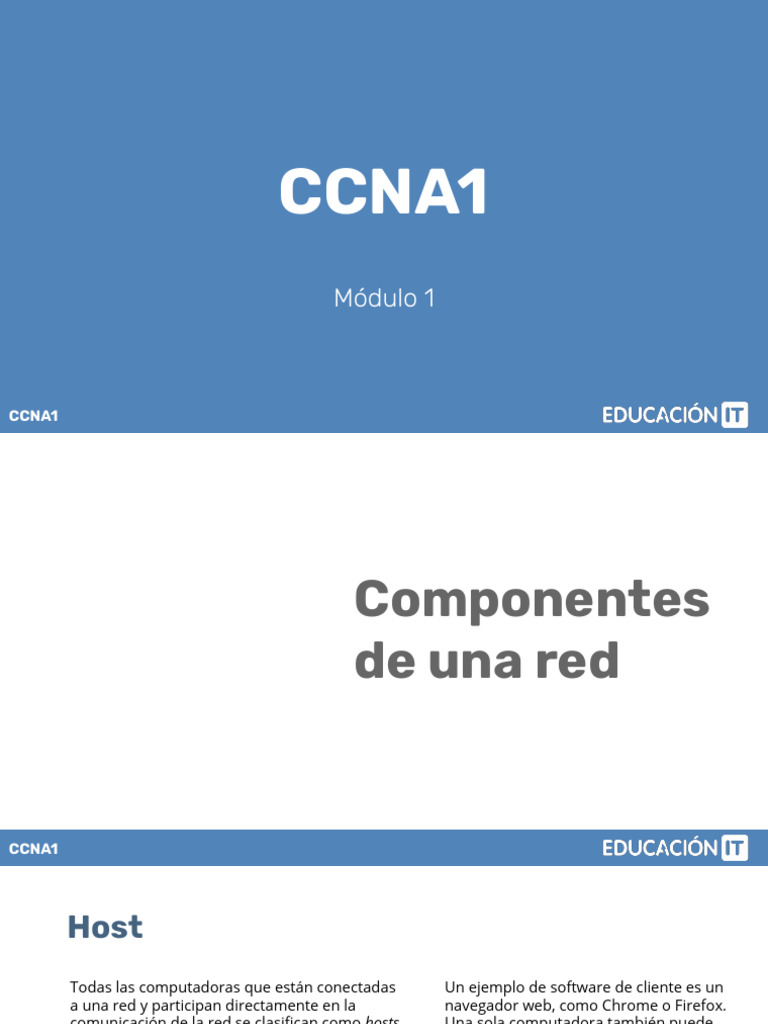Componentes de Red y Conectividad | PDF | Red de computadoras ...