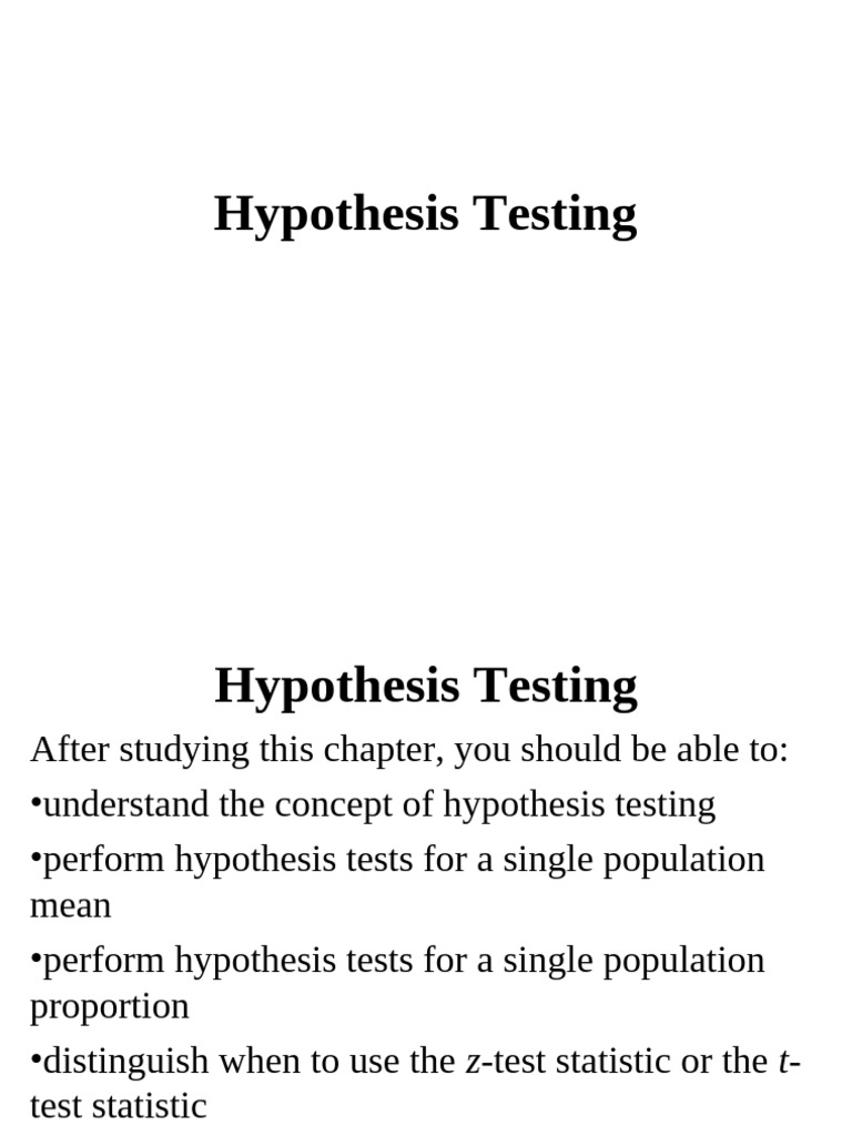 2.EC108 Hypothesis Testing | PDF | Hypothesis | Statistics