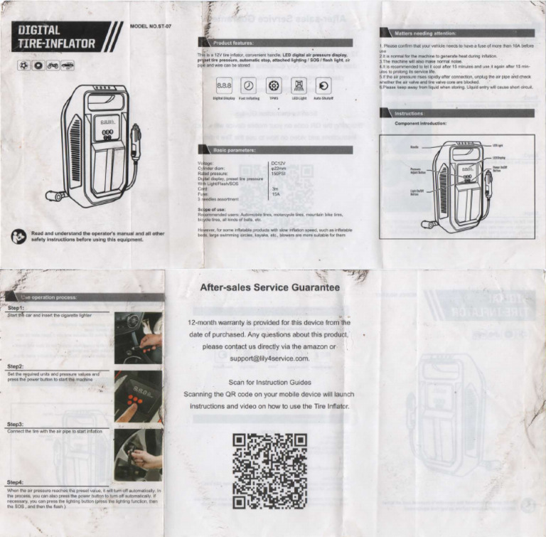 Digital Tire Inflator ST-07 | PDF