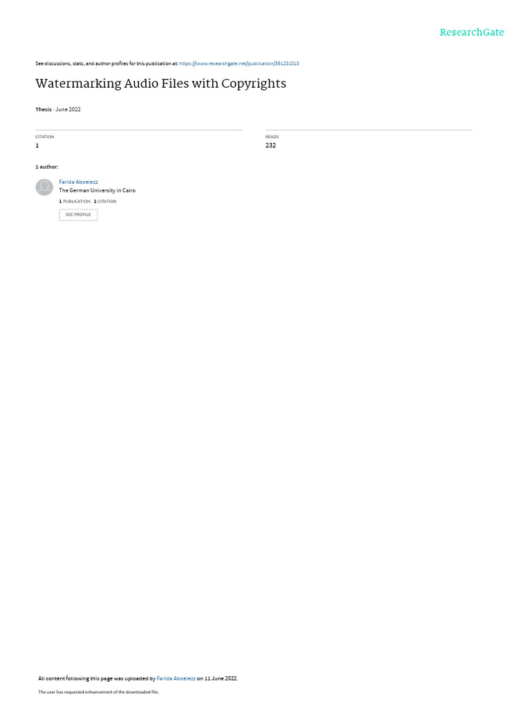 Water Marking Audio Files With Copyrights | PDF | Digital Audio ...