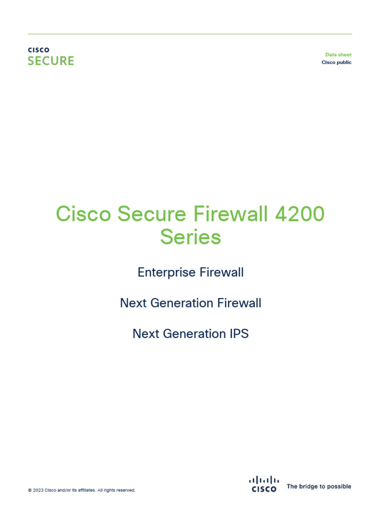 Secure Firewall 4200 Ds | PDF | Firewall (Computing) | Network Architecture