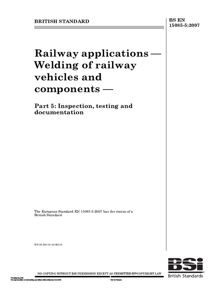 En 15085 | PDF | Nondestructive Testing | Welding