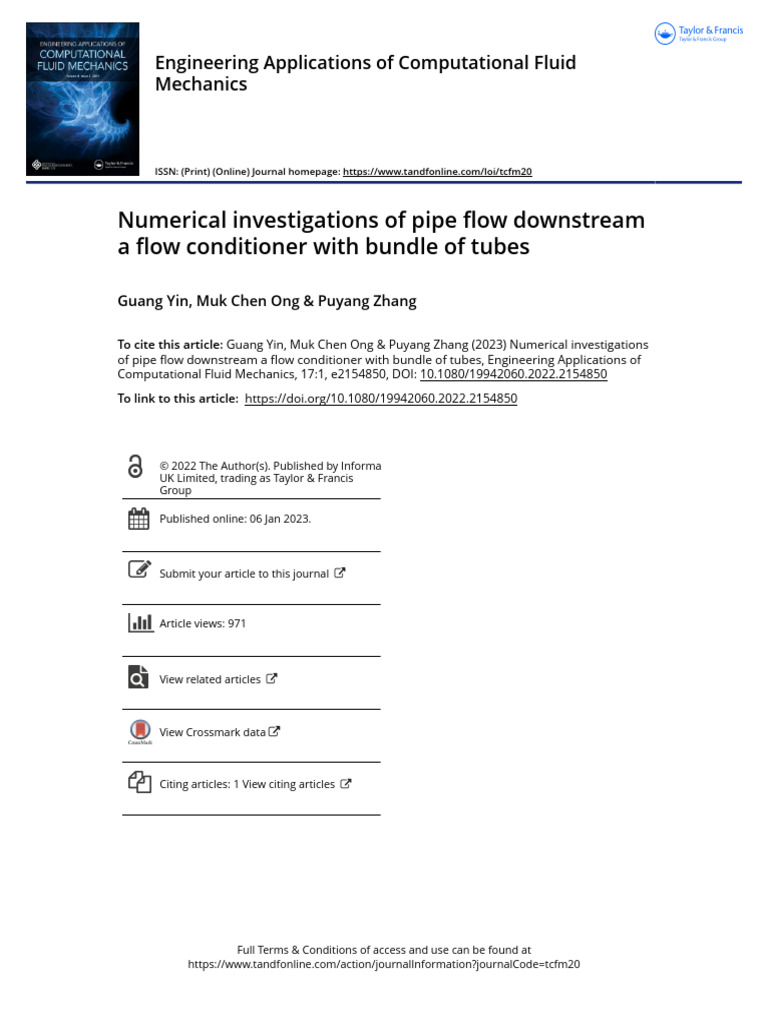 Numerical investigations of pipe flow downstream a flow conditioner ...