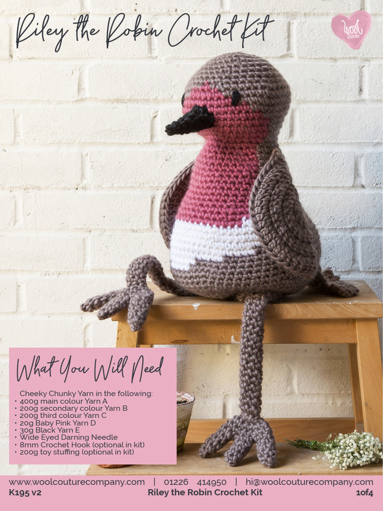 Riley the Robin Crochet Kit Guide | PDF | Crochet | Knitting