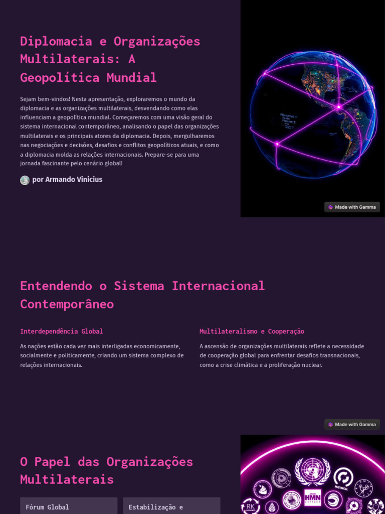 Diplomacia e Organizações Multilaterais | PDF | Relações Internacionais ...