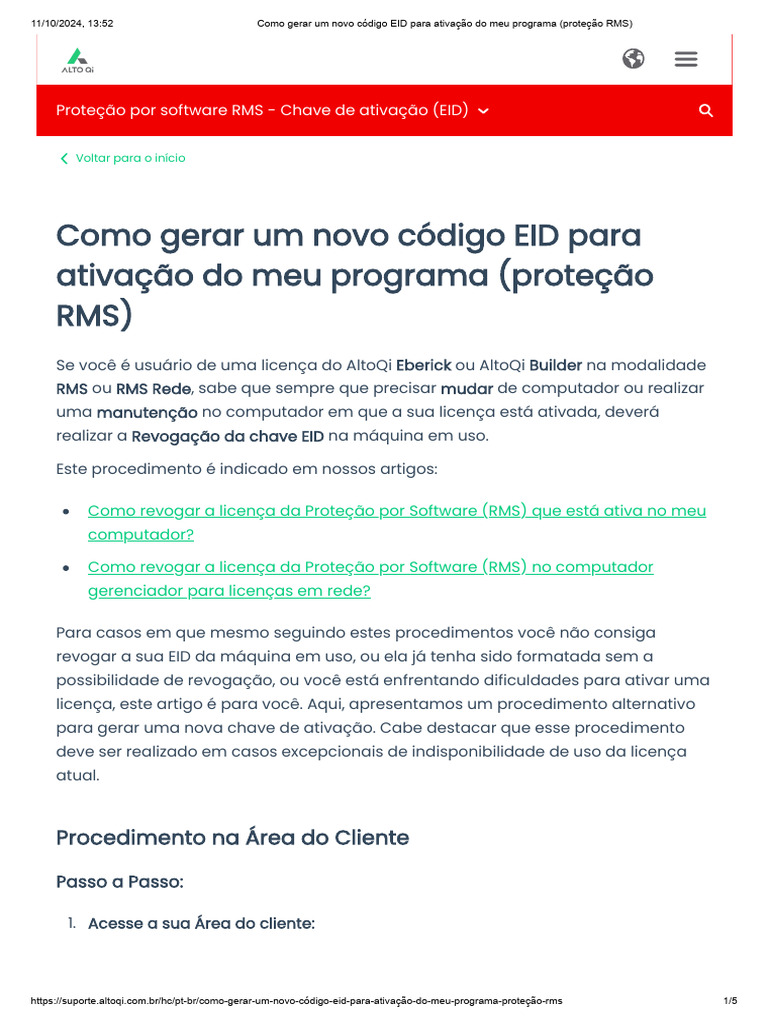 Gerar Novo Código EID para RMS | PDF | Programas | Informática