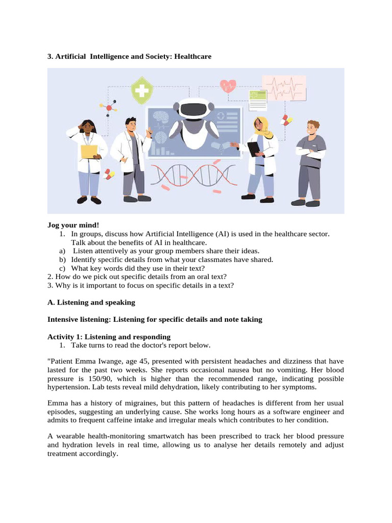 AI in Healthcare: Benefits and Applications | PDF | Artificial ...