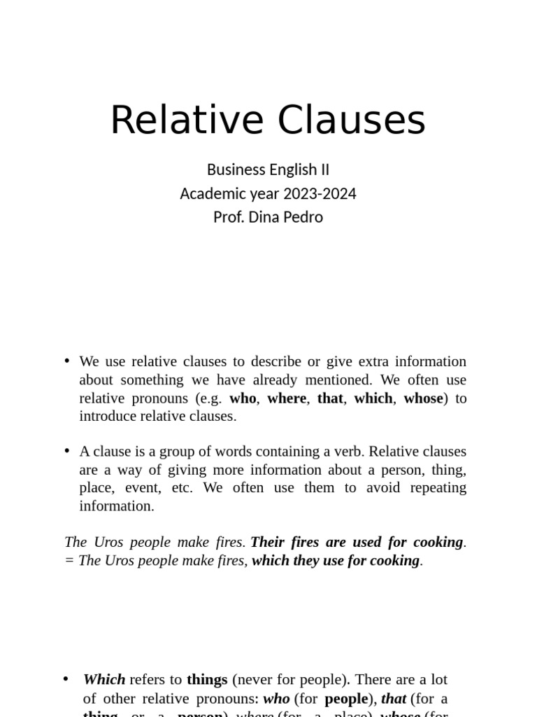 Relatives | PDF