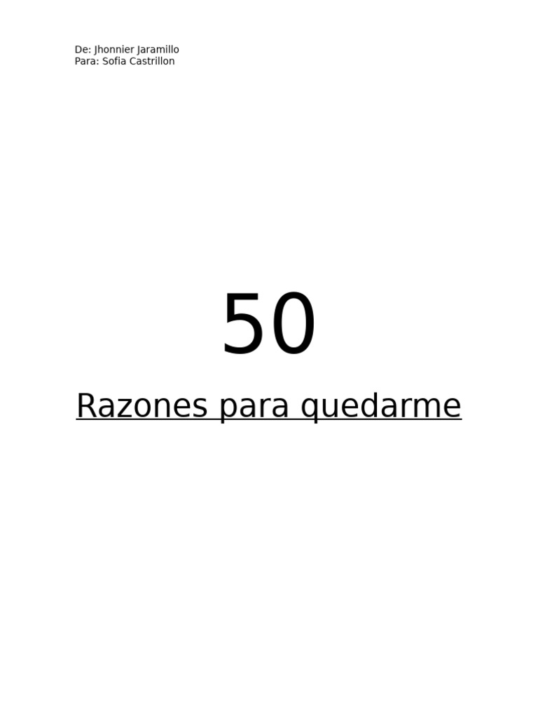 50 y 1 Razones | PDF