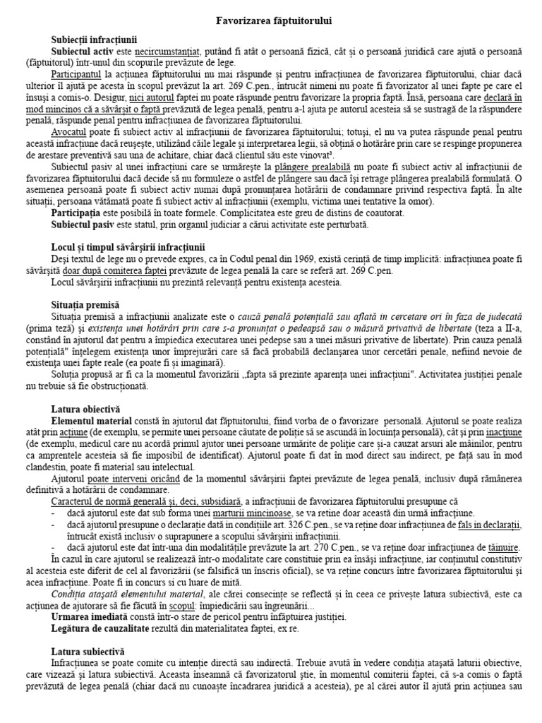 Schema Infractiuni Sem 2 | PDF