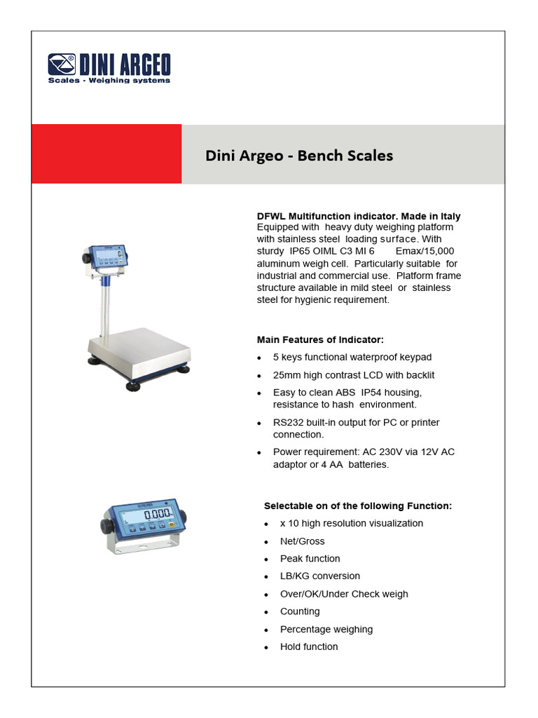 DFWL Digital Weight Indicator Features | PDF | Analog To Digital ...
