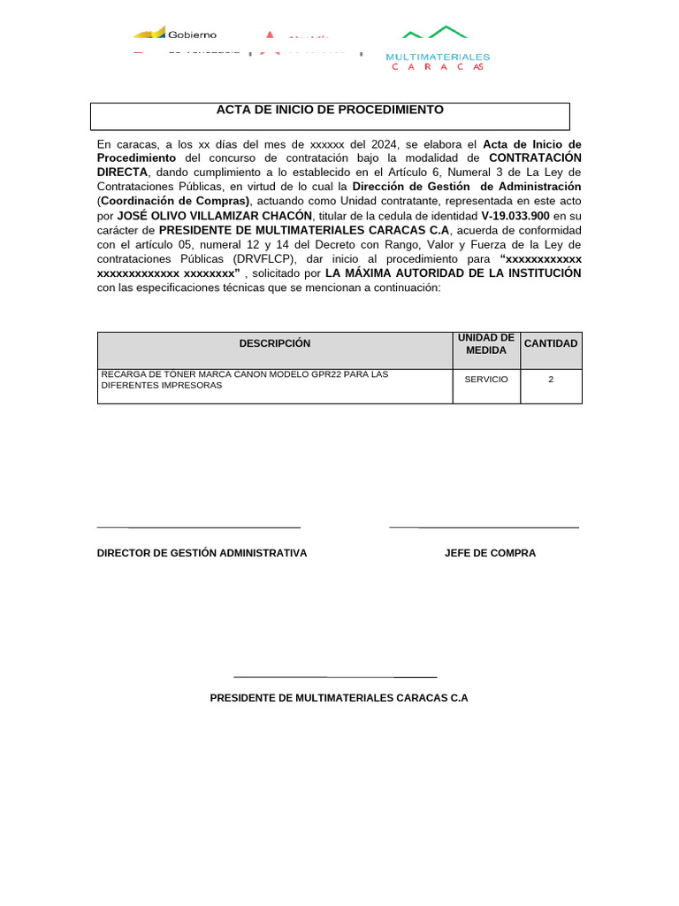 Inicio de Prodecimiento | PDF