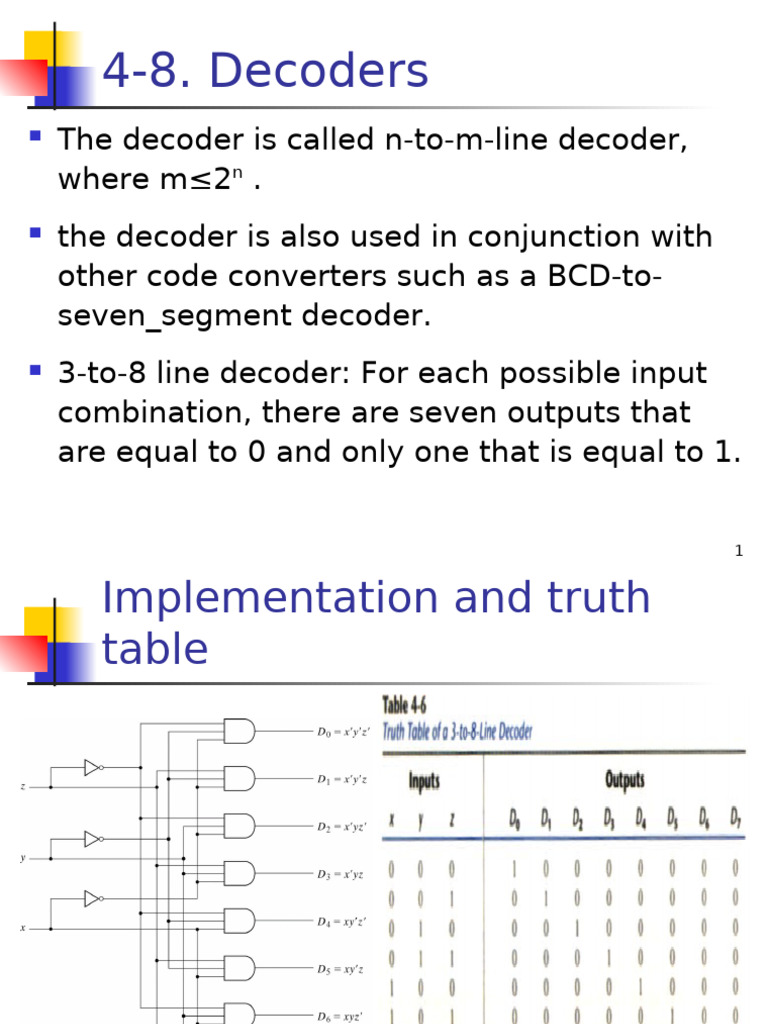 Encoder, Decoder, Multiplexer | PDF
