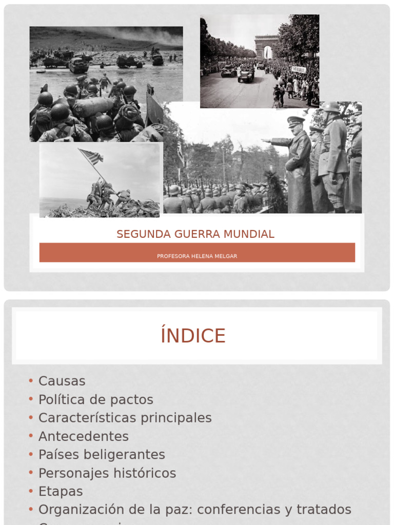 Causas y Consecuencias de la Segunda Guerra Mundial | PDF | Alemania ...