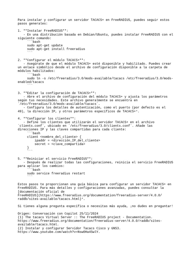 Habilitar TACACS en Radius | PDF | Arquitectura de Computadores ...