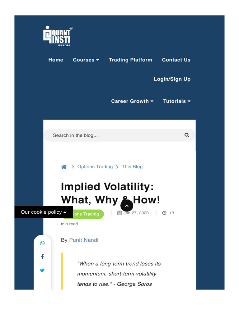 Understanding Implied Volatility in Options | PDF | Option (Finance ...