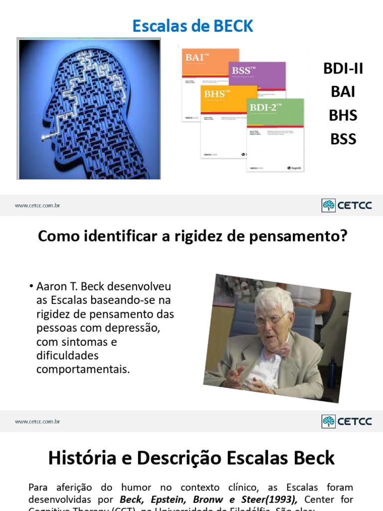 Escalas de Avaliação de Beck | PDF | Suicídio | Depressão