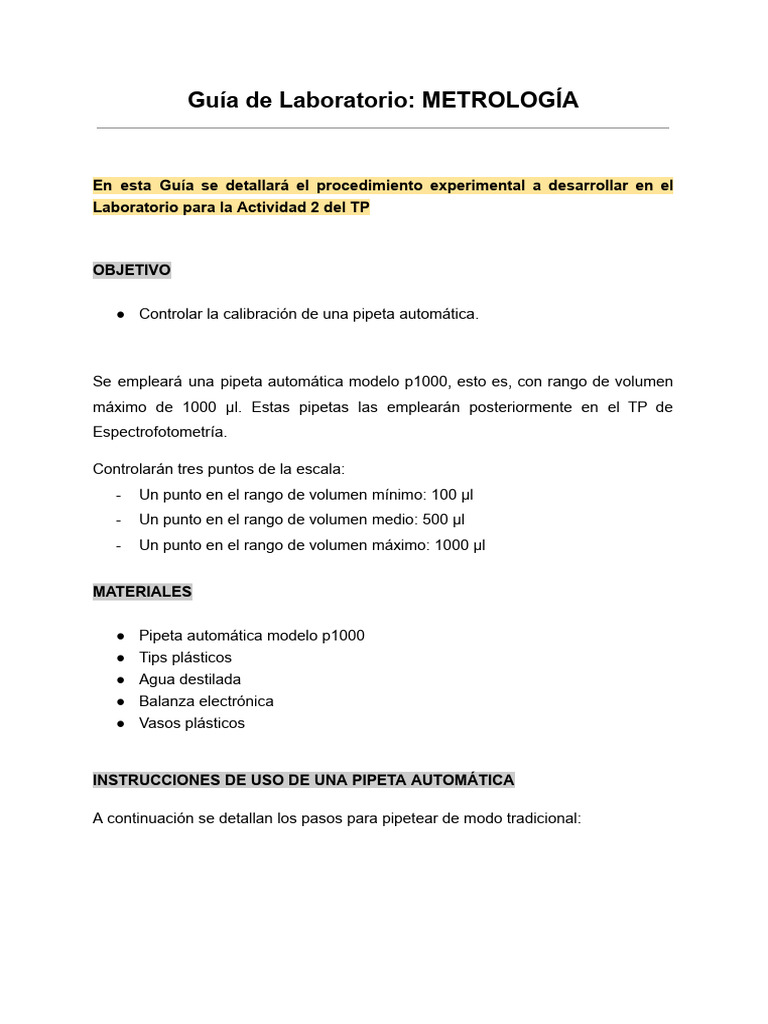 Calibración de Pipetas Automáticas p1000 | PDF | Desviación Estándar | Masa