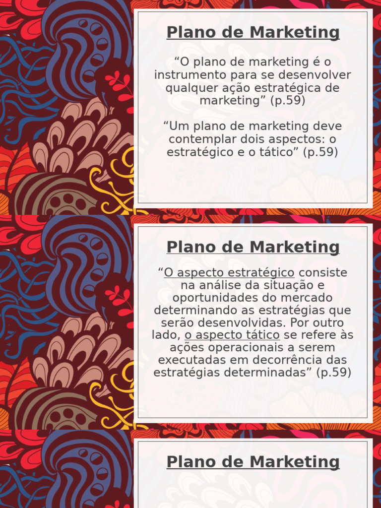 Estrutura de um Plano de Marketing | PDF | Marketing | Análise SWOT
