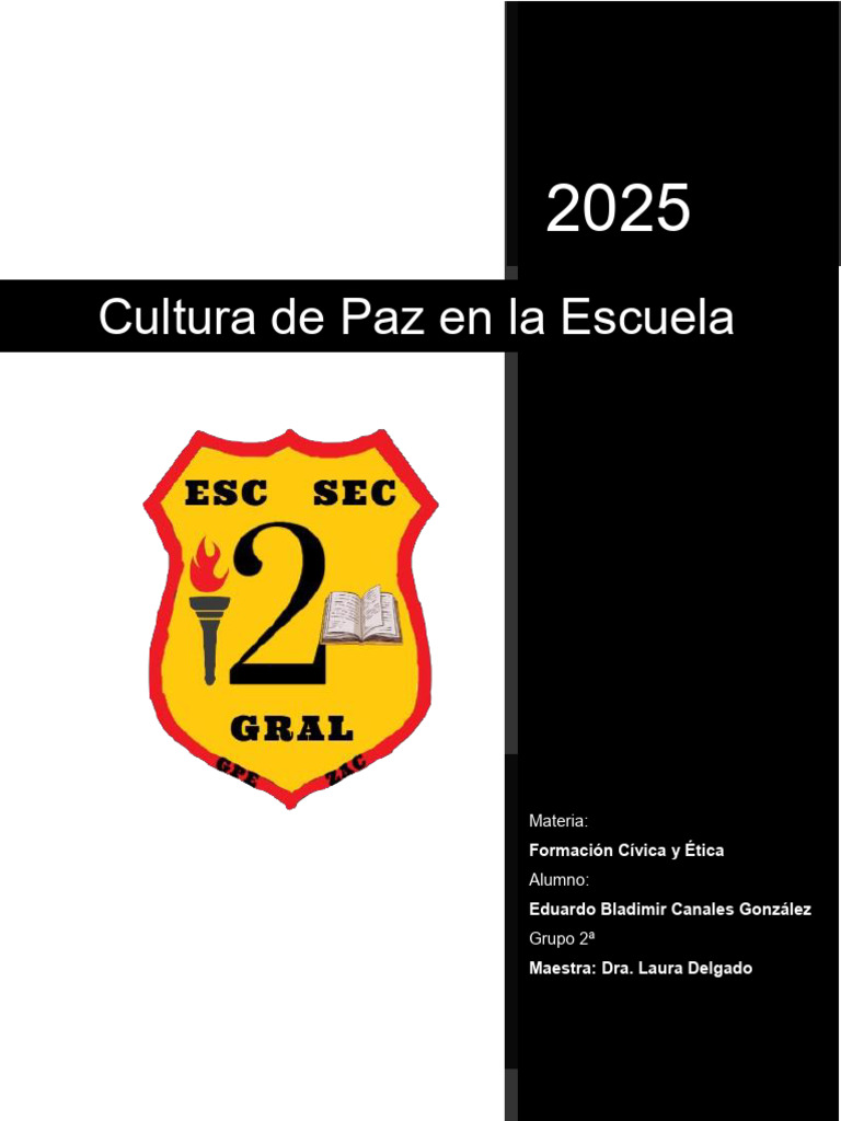 Cultura de Paz en la Escuela 2025 | PDF