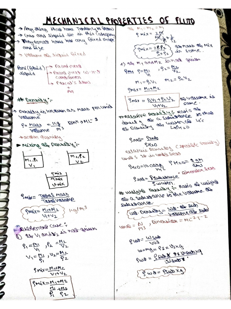Mechanical properties of fluid | PDF
