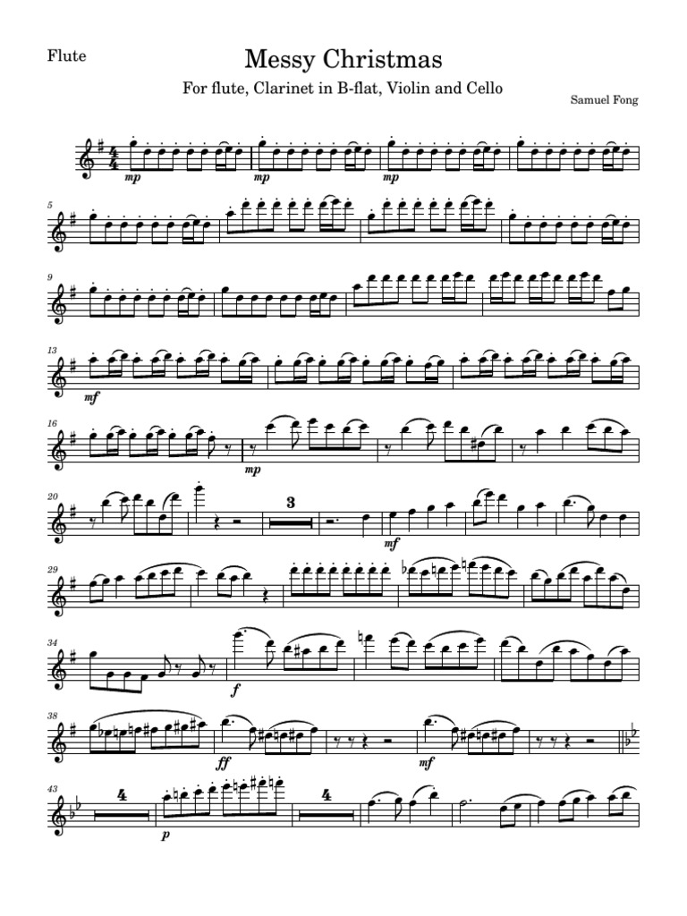 Messy Christmas-Flute | PDF