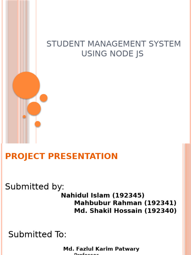 Node.js Student Management System | PDF