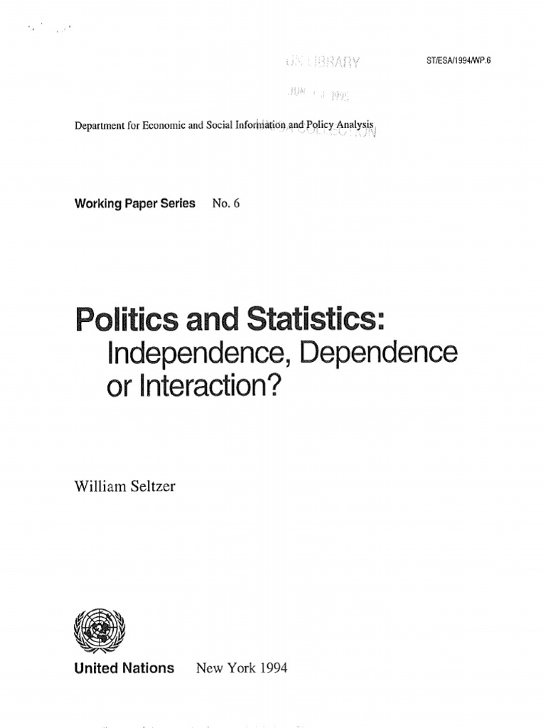 William Seltzer - Politics and Statistics | PDF