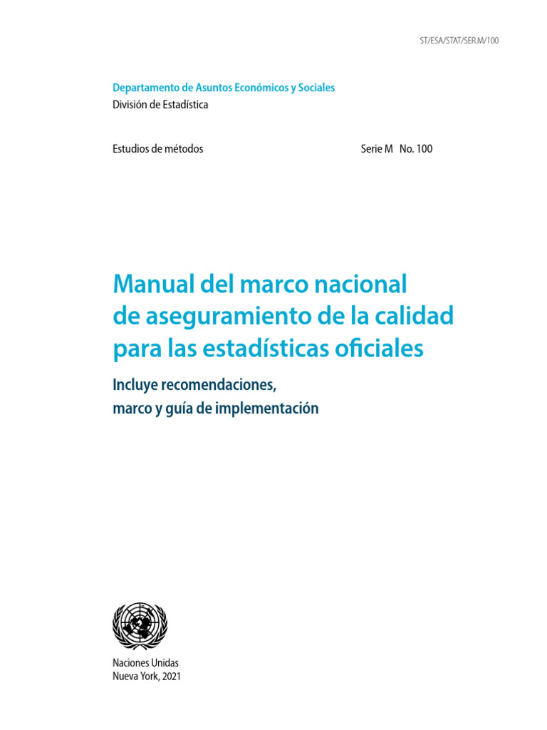 NQAF Manual Spanish | PDF | Naciones Unidas | Relaciones internacionales