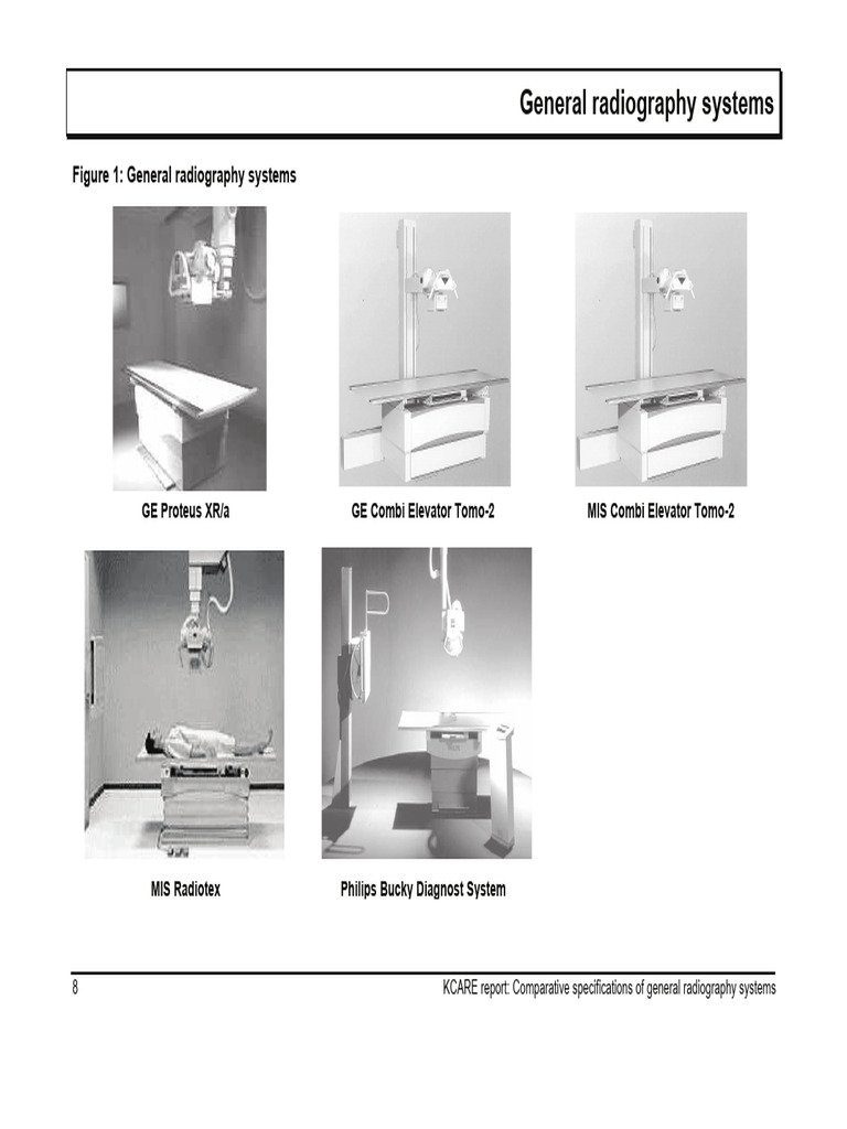 Comparative Specs of Radiography Systems | PDF