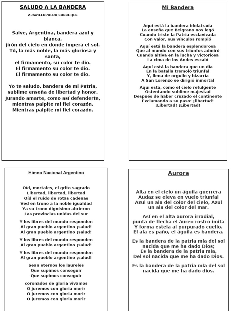 Himnos y Poemas de la Patria Argentina | PDF