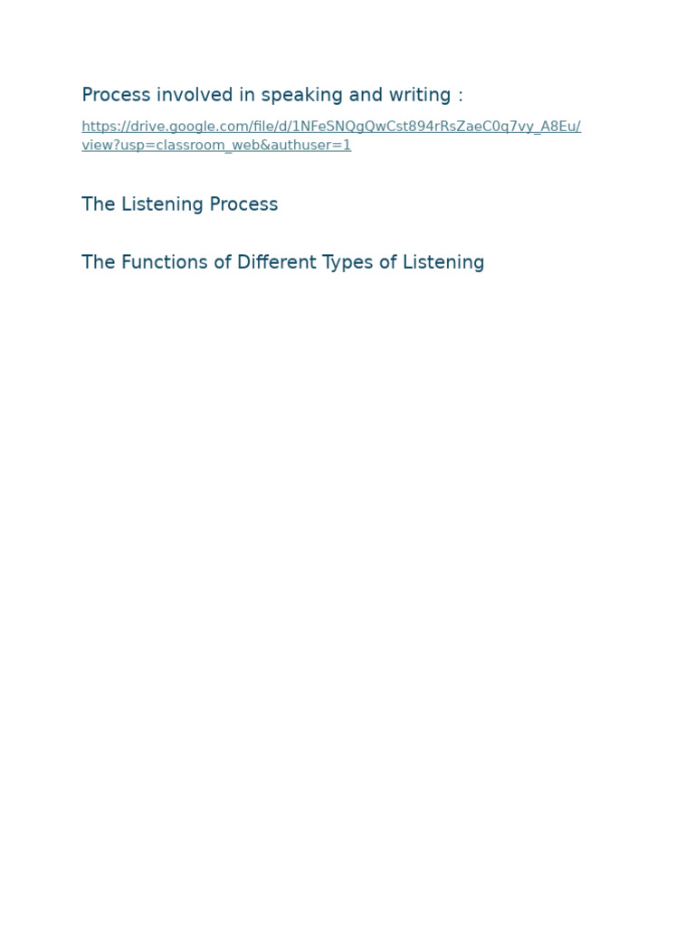 Speaking and Writing Processes Explained | PDF
