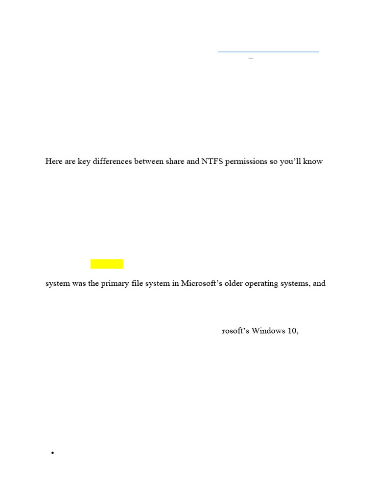 NTFS vs Share Permissions Explained | PDF | Computer File | File System