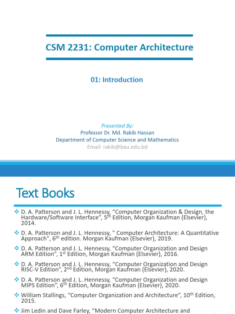 Computer Architecture Overview | PDF | Central Processing Unit ...