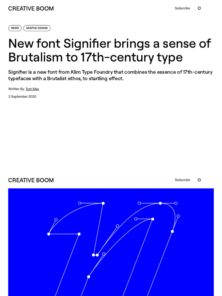 New Font Signifier Brings A Sense of Brutalism To 17th-Century Type ...