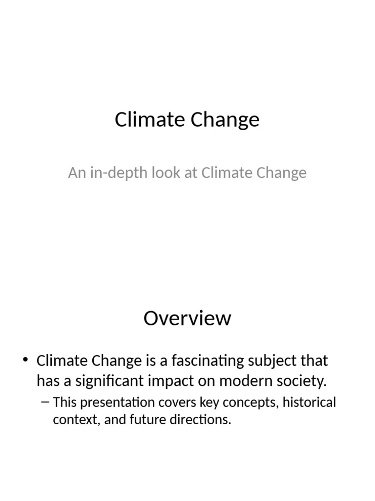 Understanding Climate Change Dynamics | PDF