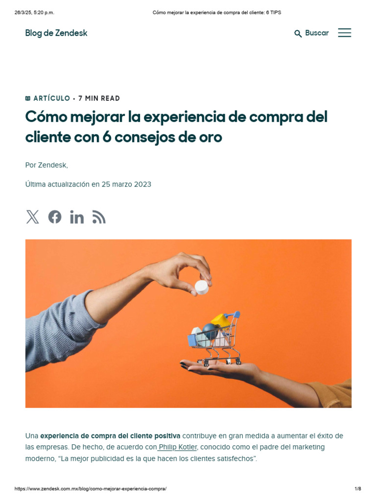 Cómo Mejorar La Experiencia de Compra Del Cliente - 6 TIPS | PDF | Los ...