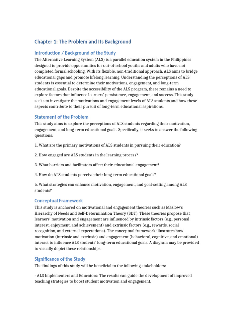 Insights on ALS Student Engagement | PDF | Motivational | Motivation