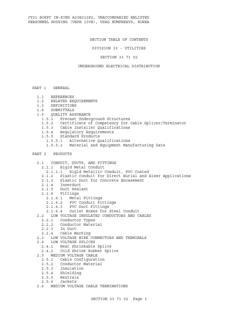 Underground Electrical Distribution Guide | PDF | Insulator ...