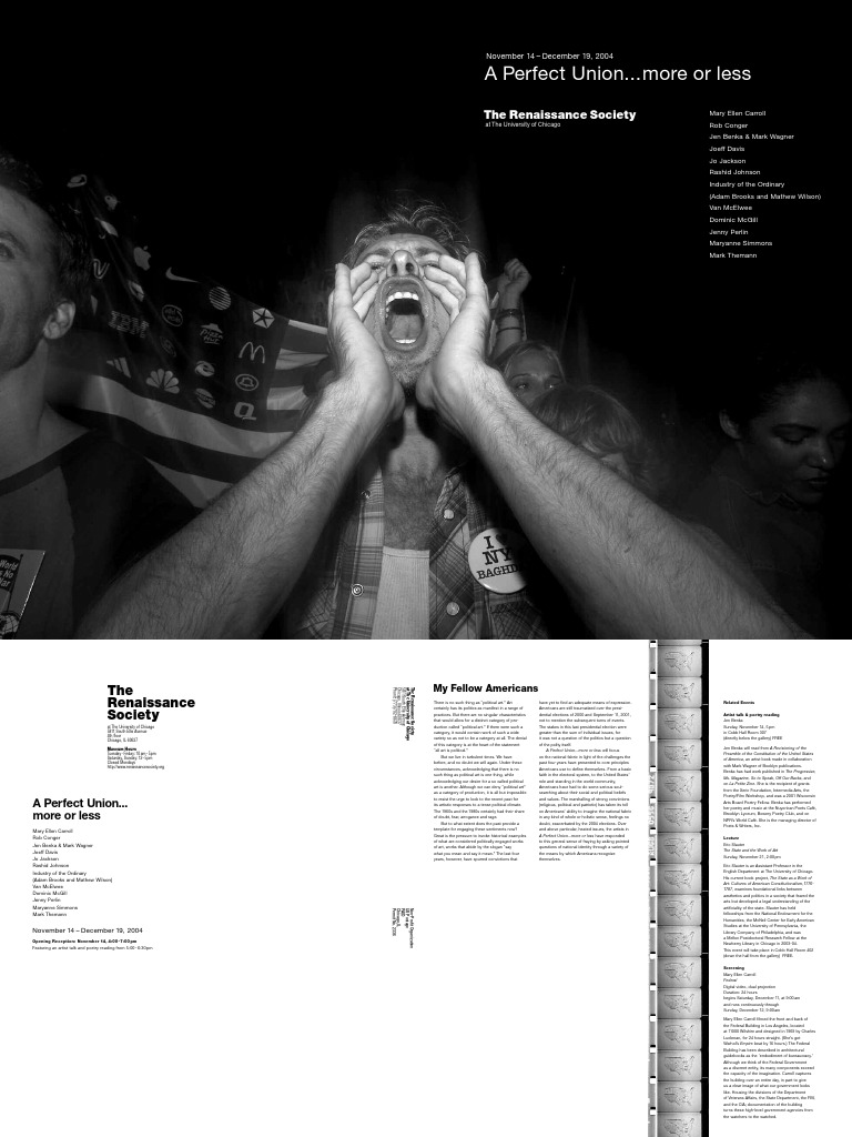 A Perfect Union Exhibition Poster PDF United States Constitution