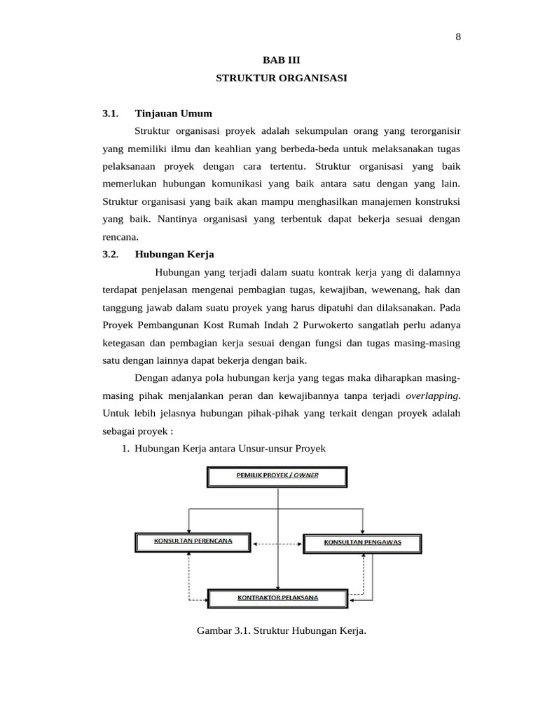 Struktur Organisasi Proyek Konstruksi | PDF